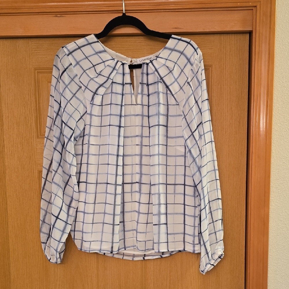 Calvin Klein Collection Cream Boxy Blouse